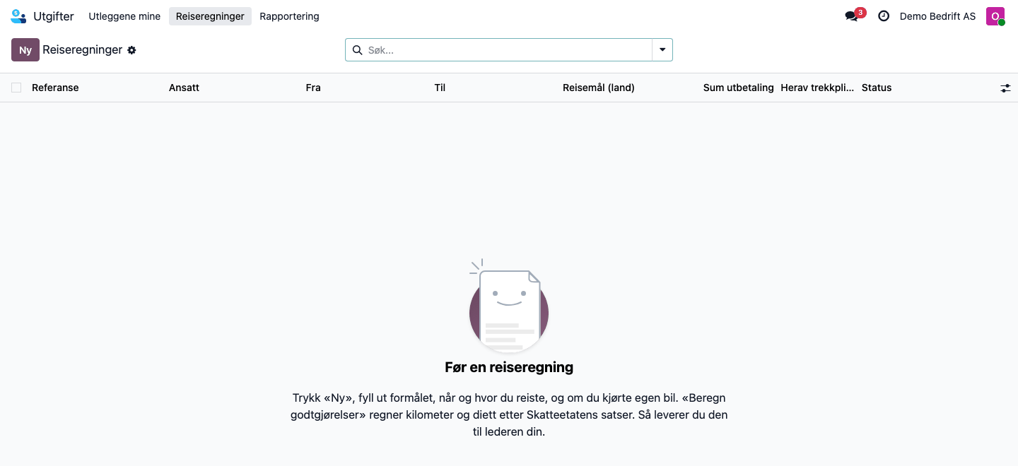 Reiseregninger før den første: «Før en reiseregning»